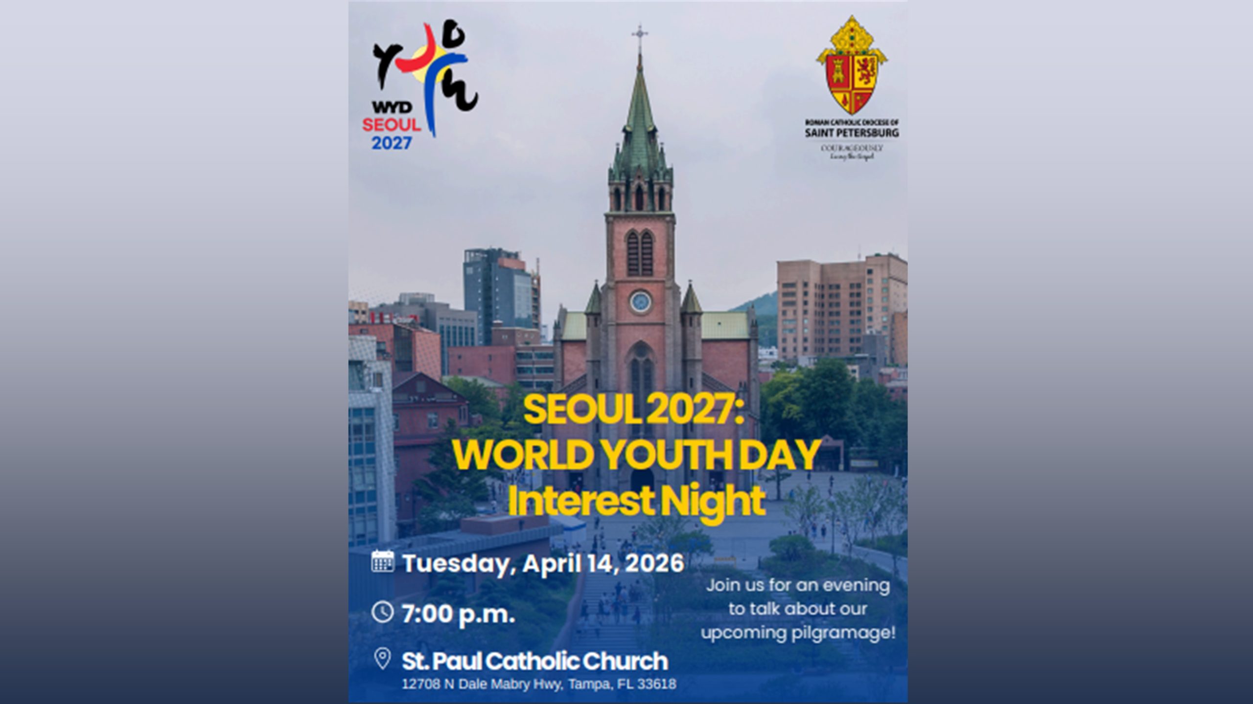 World Youth Day 2027 Informational Meeting - April 14